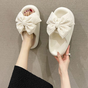 New EVA Thick-Soled Bowknot Sandals for Women Fashionable Summer Outdoor and Indoor Sweet Slippers