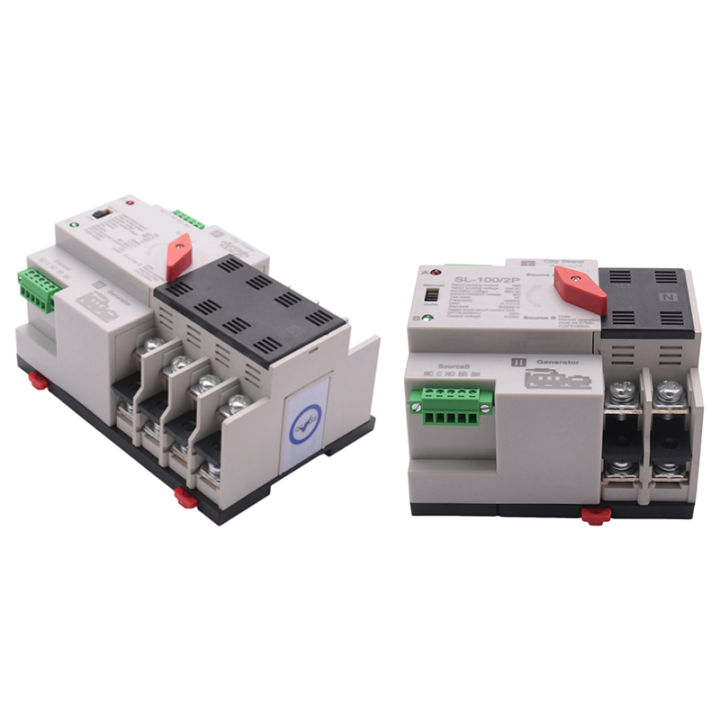 GEYA Mini ATS 63A Dual Power Automatic Transfer Switch – 4Pole AC220V Din Rail Mount For Uninterrupted Power Supply