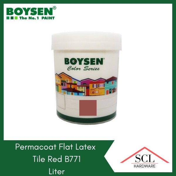 Boysen Permacoat Flat Latex Tile Red B771 1 Liter Lazada Ph