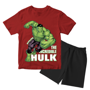 Baju Kaos Setelan Karakter Superhero Hulk Incredible Keren Anak Laki Laki Usia 1 - 10 Tahun - DTF