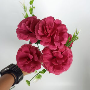 COD BUNGA CARNATION SJ CABANG 5 ARTIFICIAL - BUNGA ANYELIR HOME DECOR - IMPORT