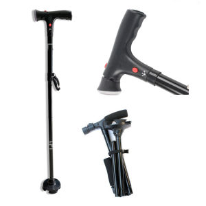 Foldable crutches wear-resistant non-slip crutches height-adjustable medical crutches lighted models