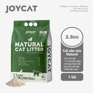 Cát Sắn Natural Advanced JOYCAT (Túi 2.5kg / 6L)  - Cát theo dõi sức khoẻ của mèo - T3 PETS SHOP