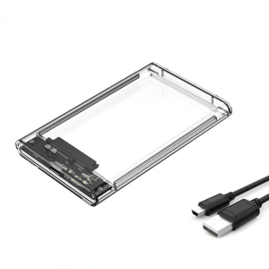 Durability 2.5Inch External Hard Disk Box for HDD with Plugs and Play Functionality Clear Hard Disk Case