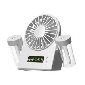 พัดลมทำความเย็นเป่าลมเดสก์ท็อปพร้อมตั้งค่าความเร็ว4ระดับพัดลมทำความเย็นจอแสดงผลดิจิตอลสำหรับโต๊ะสำนักงานศึกษาในหอพัก