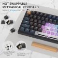 400PRO 75% Wireless Creamy Mechanical Keyboard Black, Gasket Hot Swappable RGB Gaming Keyboard, Bluetooth/2.4GHz/USB-C Thocky Keyboard with Pre-lubed Cream Grey Switches (82 Black). 