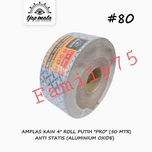 Tjap Mata Amplas kain roll 10cm x 50mtr Putih Anti Status Coated 4"