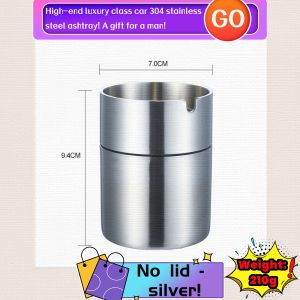 Good luck befalls! High-end luxury - special ashtrays for cars! Creative windproof ash rack container removable - 304 stainless steel material! A gift for men