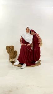 Gamis Anak Perempuan Terbaru New Cutetrik Gamis Hoodie Bisa Couple Mom