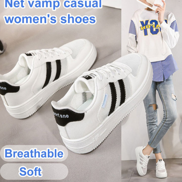 nicomart Versatile White Canvas Sneakers for Women Ideal for Summer ...