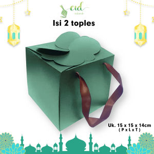 Box Kotak Kue kering Lebaran Idul Fitri - KEMBANG HIJAU