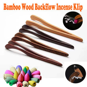 Bamboo Wood Backflow Incense HolderTongs Wooden Tea Cup Tongs Sandalwood Incense Small Tongs Klip