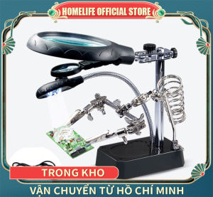 [Giao hàng 24 giờ⚡️]Kính lúp phóng đại hàn mạch điện tử có giá đỡ 2 đèn led
