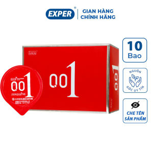 Bao cao su 001 JUNCAI đỏ bcs 0.01mm nhiều gel tăng khoái cảm kéo dài thời gian quan hệ