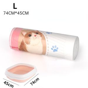 Cat Litter Bag with Drawstring Disposable Thickened Liners Elastic Pet Toilet Box Cover Waste Management Odor