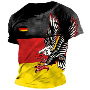 [Local Stock] VCC Germany National Flag Print Mens T Shirt Outdoor Football Sports Jersey Summer Casual O-neck Short Sleeve Tees Fashion Fan Tops
