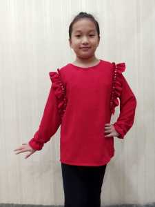Baju Anak Perempuan Lengan Panjang (3th-12th) Bahan Crinkle