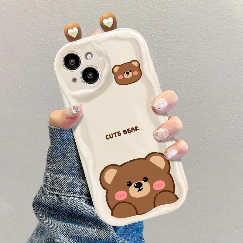 Phone Case For Xiaomi Redmi Note 13 14 4G 14 Pro Plus 5G Redmi 14C 13C 9A  9C A3 Phone Casing 3D Frog Eyes Cat Ears TPU Camera Protective Shockproof 