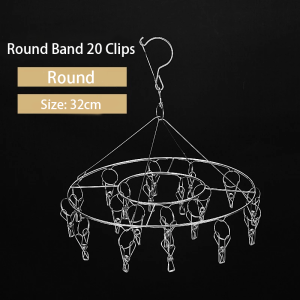 Stainless Steel Clothes Hanger Anti Wind 20/30/40 clips Penyidai Penyangkut Baju Sidai-COZII