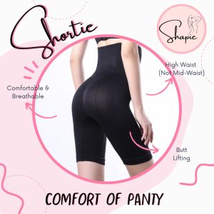 ShapiePH Shortie Body Shaping Curves Enhancing with Thigh Slimming Stomach Firming and Butt Lifting Highwaist Shapewear