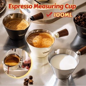 100ML Stainless Steel Measuring Cup Barista Latte Cups Coffee Measure Espresso Machine Ounce Cup