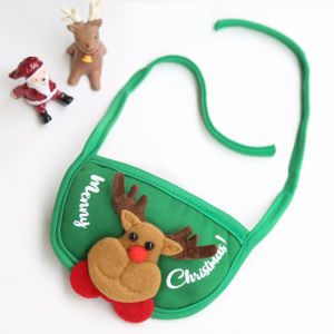[Lovinland] Christmas Pet Hat Saliva Towel Bib Dog Hat Cat Christmas Hat Autumn and Winter Clothes Pet Supplies