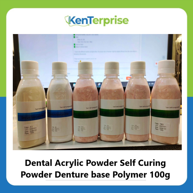 Dental Acrylic Powder Self Curing Powder Denture base Polymer 100g