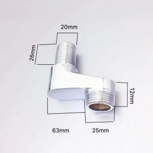 Hanson8 Large Bend Angle Copper Shower Faucet Electroplating Large Offset Foot Distance Reduction Angle Adjustment R6P8Q