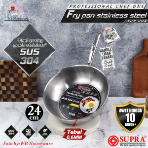 NEW Panci Fry Pan 24cm chef one series stainless steel SUS 304 / penggorengan wajan gagang masak
