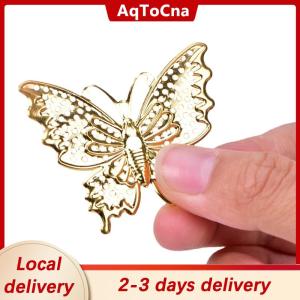[COD] AqToCna Ship within 24 hours 50Pcs Set Gold Metal Filigree Hollow Butterfly Charms Craft DIY Jewelry Making