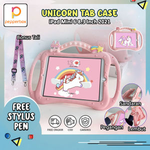 Casing iPad Mini 6 8.3 Inch 2021 Soft Case Pop It Unicorn Casing Anak Lucu Anti Air Bubble Standing Kesing Aksesoris Skin Tablet Karakter Grip Handle Sandaran Pegangan Pink