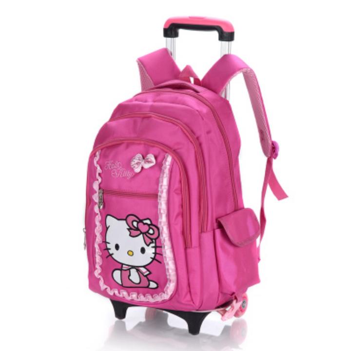 Backpack Ada Roda 2x Roda Backpack School Bag Beg Sandang Sekolah Hello Kitty-Pink 01 ...