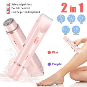 Electric Shaver for Woman Double Head IPX7 Waterproof with Dual Ceramic Blades Painless Womens Body Shaver剃毛器