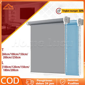 Roller Blind Jendela Blackout Tirai Jendela Gulung Minimalis Dengan Headrail Chain Standar