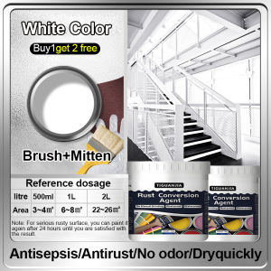 🔥 24 hours delivery 🔥 anti rust paint for metal paint for metal gate rust converter silver paint for metal gate paint rust remover spray door paint primers 2000g Rust Removal/Conversion/Color Change 3 in1