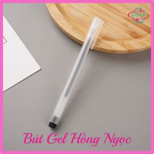Combo 10 Bút Gel Bút Bi Nước Văn Phòng - Bút Chép Kinh Mực Gel Nét 0.5mm Mực Đều Nét Chữ Đẹp Viết Êm Tay Xanh Đen Đỏ - Hồng Ngọc