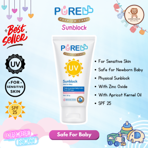 Pure Baby Sunblock SPF 25 50gr - Pure BB Premium Sun Care Protection Sunblock
