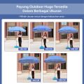 Parasol Umbrella With Stand Garden Umbrella Patio Umbrella UV Sun Shade Canopy Payung Pasar Malam Outdoor Night Market. 