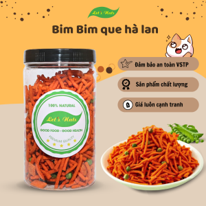 Bim bim que đậu Hà lan Lets Nuts hộp 300g món ăn vặt tuổi thơ của bao thế hệ vị giòn tan đậm đà khó quên