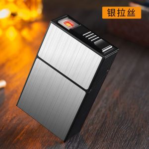 Lighter Container Case 20pcs Removable USB Rechargeable Lighter Windproof Lighter Cigarette Large Capacity BLU
