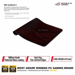 ASUS ROG Hone Ace Aim Lab Edition & Scabbard II Extra-Large Gaming Mousepad with Anti-fray Slip-free Spill-resistant