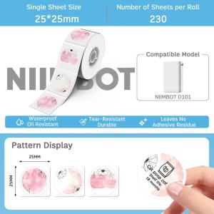 Niimbot D101 Bluetooth Thermal Label Printer for Android iOS with 1200mAh Battery & Free App for Custom Label Printing No Ink Required 10-25mm Label Paper Width