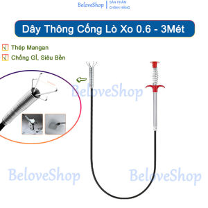 Cây Gắp Rác Thông Cống INOX Dây Lò Xo Thông Tắc Bồn Ống Cống