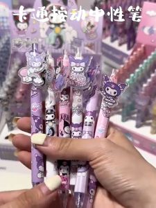 Acrylic Patch Ballpoint Pen Student Cartoon Good Looking Kuromi Melody Office Stationery Writing