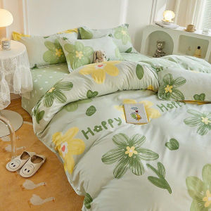 [ FREESHIP ❤️] Bộ Full 4 Món CÓ VỎ CHĂN - Không Ruột Set Chăn Ga Gối Cotton Nhập Khẩu Dùng Cho Khách Sạn Homestay