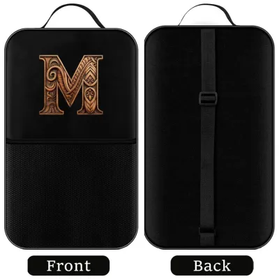 Pickleball Paddle Storage Bag Sports Accessory Organizer (Handheld/Backpack) กระเป๋าตาข่ายกระเป๋าเป้สะพายหลังแบบพกพา Wood Art Letter Series