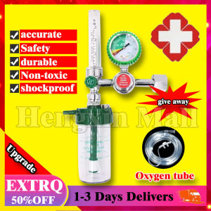 Oxygen Regulator With Pressure Gauge Oxygen Tank Medical Complete Set With Wrench Nasal Cannula