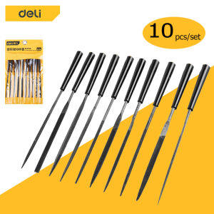 Deli ตะไบชุด ตะไบ ชุด 6/10 ชิ้น ชุดตะไบ เพชรแกะสลักเครื่องมือหัตถกรรม ไฟล์แบบเข็มชุด ชุดตะไบขัดเหล็ก ตะไบอเนกประสงค์ ตะไบพลาสติก ตะไบโลหะ