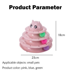 【Ready】Mainan kucing yang lagi viral Play Toy Tower Mainan interaktif Kucing bola track 3 tingkat
