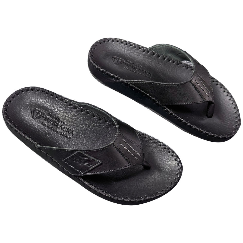Mens Slippers Tian Ân D81 Fingerprint Cow Leather Material Fashion Style Personality. 